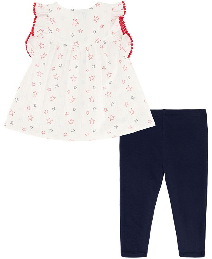 Baby Girls Signature Stars Muslin Baby Doll And Capri Leggings, 2 Piece Set Tommy Hilfiger Baby Girls Signature Stars Muslin Baby Doll And Capri Leggings, 2 Piece Set -Carter’s Shop