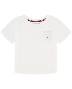 Tommy Hilfiger Little Girls Short Sleeve Signature Boxy T-shirt