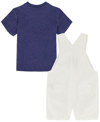 Baby Boys Short Sleeve T-shirt And Signature White Shortalls, 2 Piece Set Tommy Hilfiger Baby Boys Short Sleeve T-shirt And Signature White Shortalls, 2 Piece Set -Carter’s Shop