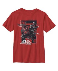 Marvel Boy's Spider-Man: Miles Morales Glitch Frame Child T-Shirt