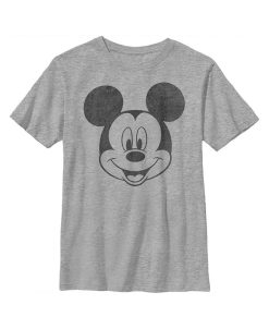 Disney Boy's Mickey & Friends Smiling Mickey Mouse Distressed Child T-Shirt