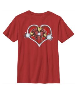 Marvel Boy's Iron Man Repulsors Heart Child T-Shirt