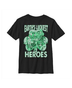 Marvel Boy's Earth's Luckiest Heroes St. Patrick's Child T-Shirt