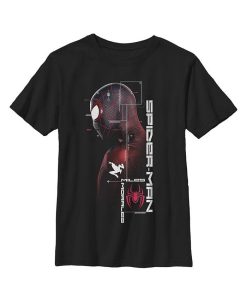 Marvel Boy's Spider-Man: Miles Morales Game Map Child T-Shirt
