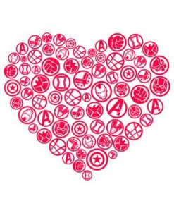 Marvel Girl's Universe Logo Heart Icons Child T-Shirt -Carter’s Shop 23724575 fpx