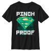 DC COMICS Boy's Superman St. Patrick's Day Pinch Proof Logo Child T-Shirt