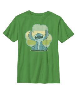 Disney Boy's Lilo & Stitch Retro Shamrock Pride Child T-Shirt