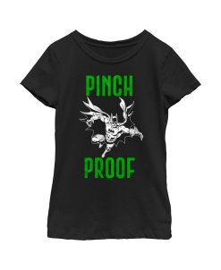 DC COMICS Girl's Batman St. Patrick's Day Pinch Proof Child T-Shirt