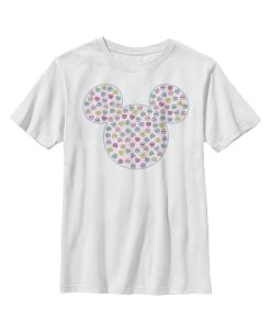 Disney Boy's Mickey & Friends Candy Hearts Filled Logo Child T-Shirt