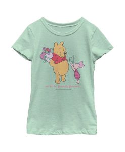 Disney Girl's Winnie The Pooh We'll Be Friends Forever Piglet Child T-Shirt
