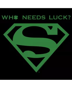 DC COMICS Boy's Superman St. Patrick's Day Who Needs Luck? Child T-Shirt -Carter’s Shop 23725850 fpx