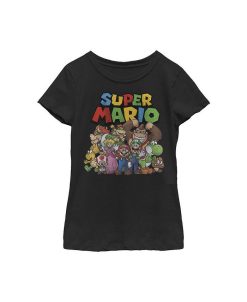 NINTENDO Girl's Characters Child T-Shirt