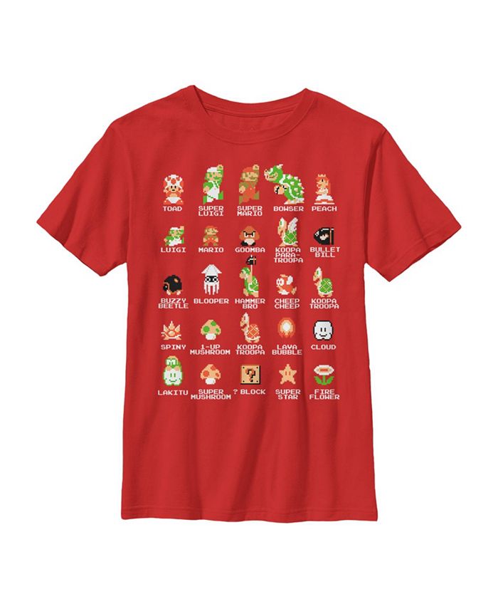 Boy's Super Mario Bros Character Guide Child T-Shirt NINTENDO Boy's Super Mario Bros Character Guide Child T-Shirt -Carter’s Shop