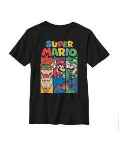 NINTENDO Boy's Super Mario Bowser Stripe Child T-Shirt