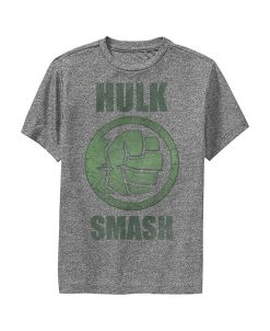 Marvel Boy's Hulk Smash Performance Child Performance Tee