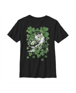 Marvel Boy's St. Patrick's Day Hulk Clover Field Child T-Shirt