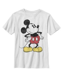 Disney Boy's Mickey & Friends Classic Mickey Distressed Child T-Shirt