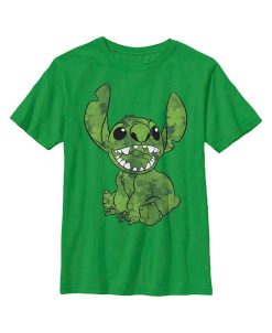 Disney Boy's Lilo & Stitch Four-Leaf Clover Fill Child T-Shirt