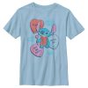 Disney Boy's Lilo & Stitch Valentine's Day Candy Hearts Child T-Shirt