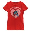 DC COMICS Girl's Batman Valentine's Day All The Clues Lead To You Child T-Shirt