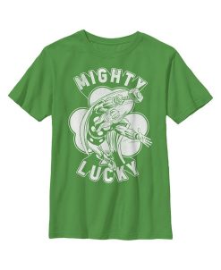 Marvel Boy's St. Patrick's Day Thor Mighty Lucky Clover Child T-Shirt