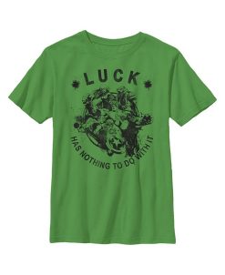 Marvel Boy's Avengers St. Patrick's Day Luck Has Nothing To Do With It Child T-Shirt