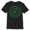 Marvel Boy's St. Patrick's Day Captain America Clover Shield Child T-Shirt