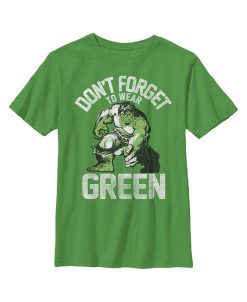 Marvel Boy's St. Patrick's Day Hulk Don't Forget To Wear Green Child T-Shirt