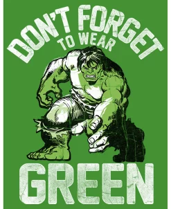 Marvel Boy's St. Patrick's Day Hulk Don't Forget To Wear Green Child T-Shirt -Carter’s Shop 23729390 fpx