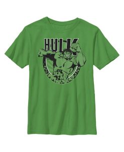 Marvel Boy's St. Patrick's Day Hulk Running Shamrock Child T-Shirt