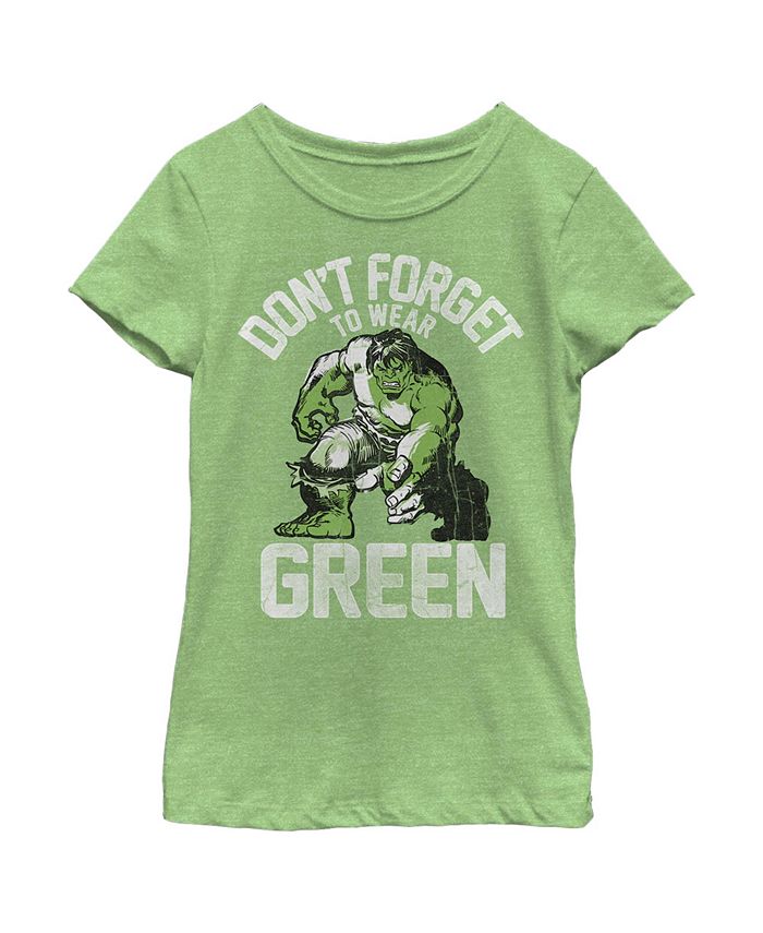 Girl's St. Patrick's Day Hulk Don't Forget To Wear Green Child T-Shirt Marvel Girl's St. Patrick's Day Hulk Don't Forget To Wear Green Child T-Shirt -Carter’s Shop