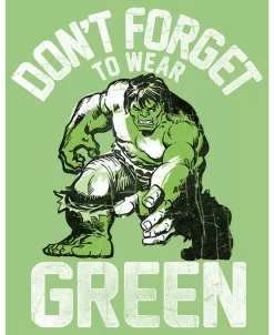 Marvel Girl's St. Patrick's Day Hulk Don't Forget To Wear Green Child T-Shirt 3 Marvel Girl's St. Patrick's Day Hulk Don't Forget To Wear Green Child T-Shirt -Carter’s Shop 23729465 fpx