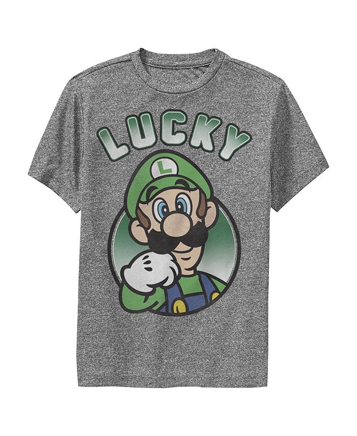 Boy's Super Mario St. Patrick's Day Lucky Luigi Retro Child Performance Tee NINTENDO Boy's Super Mario St. Patrick's Day Lucky Luigi Retro Child Performance Tee -Carter’s Shop