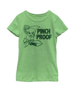 NINTENDO Girl's Legend Of Zelda St. Patrick's Day Link Pinch Proof Child T-Shirt