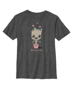 Marvel Boy's Groot Let Love Grow Child T-Shirt