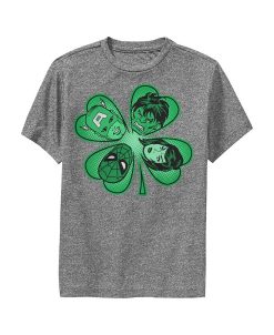 Marvel Boy's St. Patrick's Day Hero Four-Leaf Clover Child Performance Tee