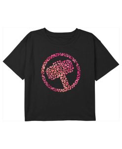 Marvel Girl's Thor Heart Hammer Logo Child T-Shirt