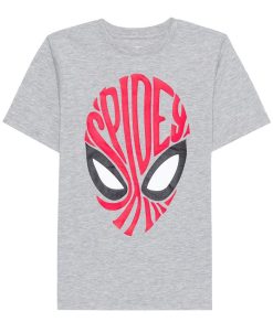 Hybrid Big Boys Spiderman Face Short Sleeve T-shirt