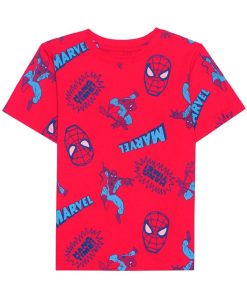 Hybrid Little Boys Spiderman All Over Print Short Sleeve T-shirt