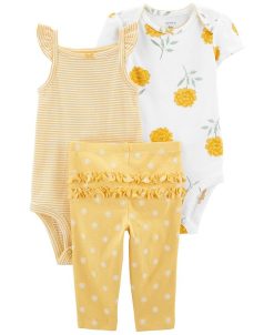 Carter's™ Baby Girls My First Love Bodysuits And Pants, 3 Piece Set