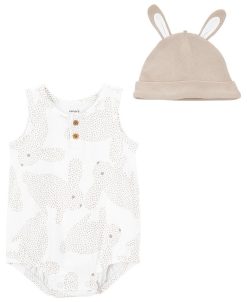 Carter's™ Baby Boys Or Baby Girls Easter Bunny Hat And Bodysuit, 2 Piece Set
