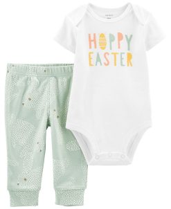 Carter's™ Baby Boys Or Baby Girls Hoppy Easter Bodysuit And Pants, 2 Piece Set