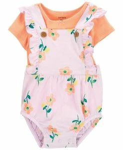 Carter's™ Baby Girls T Shirt And Bubble Coverall, 2 Piece Set