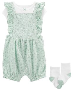 Carter's™ Baby Girls My First Love T Shirt, Romper And Socks, 3 Piece Set