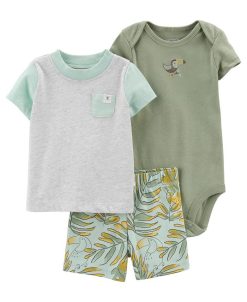 Carter's™ Baby Boys My First Love Toucan Bodysuit, Shirt And Shorts, 3 Piece Set