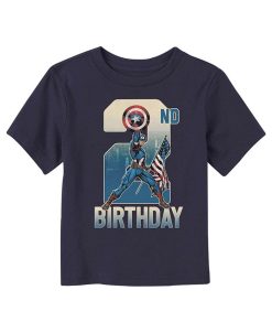 Marvel Toddler's 2nd Birthday Capitan America Unisex T-Shirt