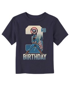 Marvel Toddler's 3rd Birthday Capitan America Unisex T-Shirt