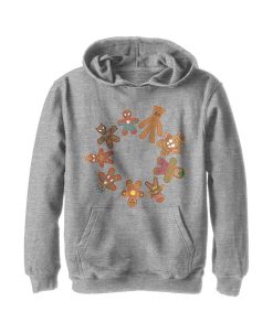 Marvel Boy's Christmas Gingerbread Cookie Circle Child Pull Over Hoodie