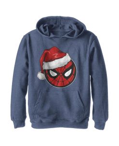 Marvel Boy's Christmas Spider-Man Santa Hat Child Pull Over Hoodie
