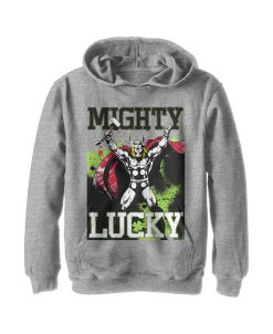 Marvel Boy's St. Patrick's Day Mighty Lucky Thor Child Pull Over Hoodie